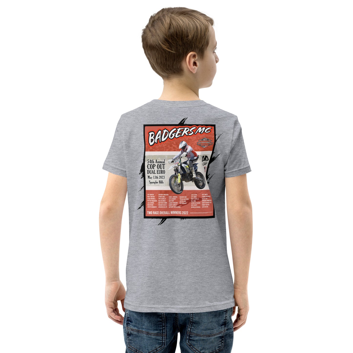 Youth - Badgers MC 54th Annual Cop Out Dual Euro Event Shirts - 2023