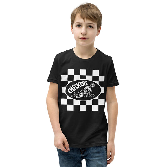 Youth Checkers MC Square Black Short Sleeve T-Shirt