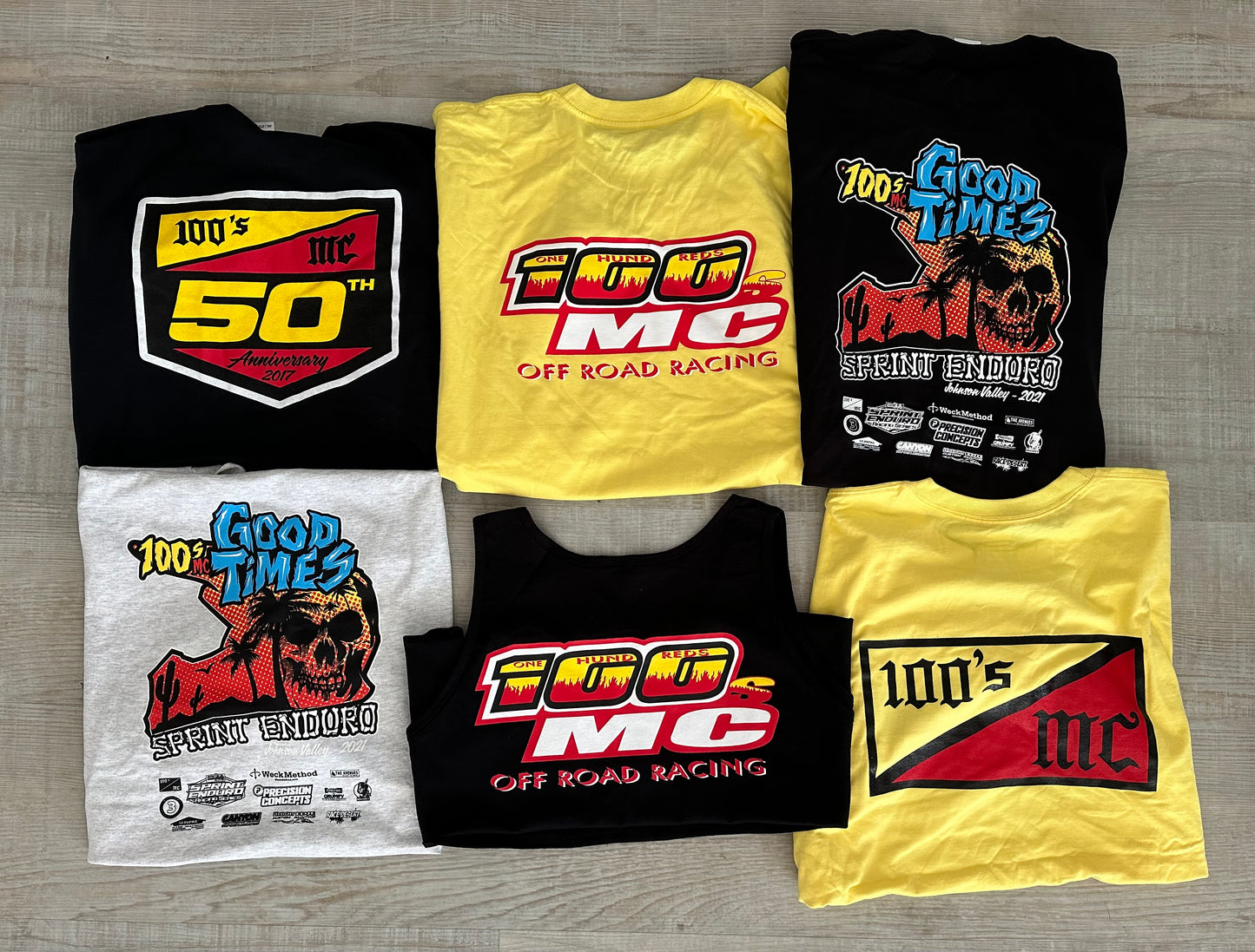 Adult 2XL - 6 Pack - 100's Club Apparel & Event Shirts