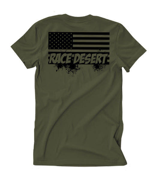 Mens Desert Nation T-Shirt - Military Green