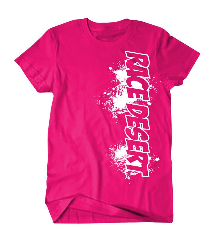 Kids Race Desert Splatter T-Shirt - Pink
