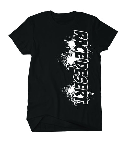 Mens Race Desert Splatter T-Shirt - Black