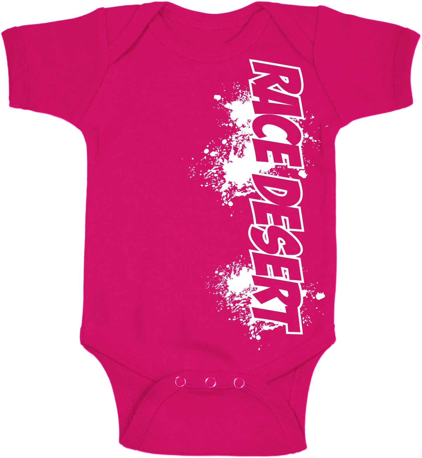 Baby Race Desert Splatter Onesie - Pink