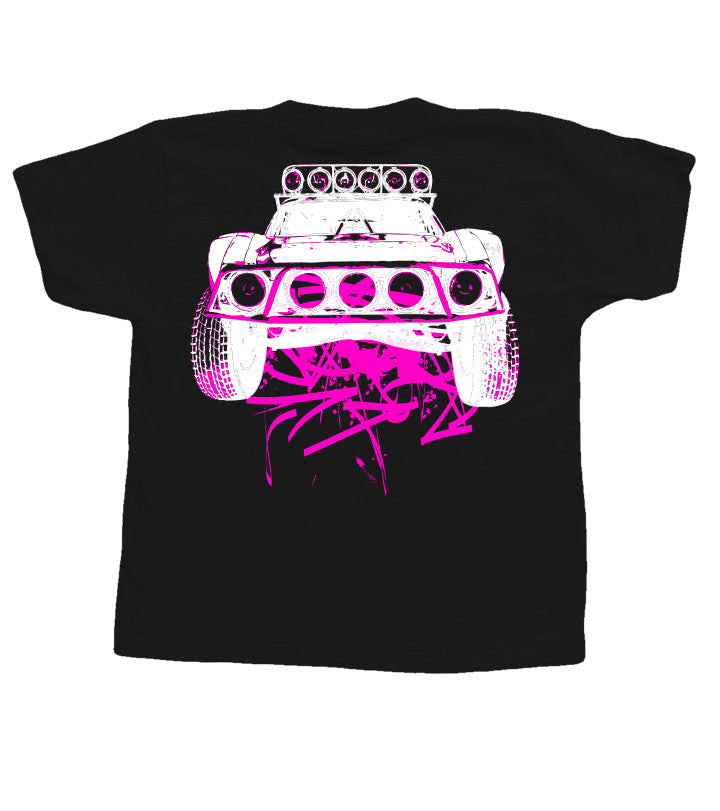 Toddlers Dirty Beast T-Shirt -  Black w/ Pink