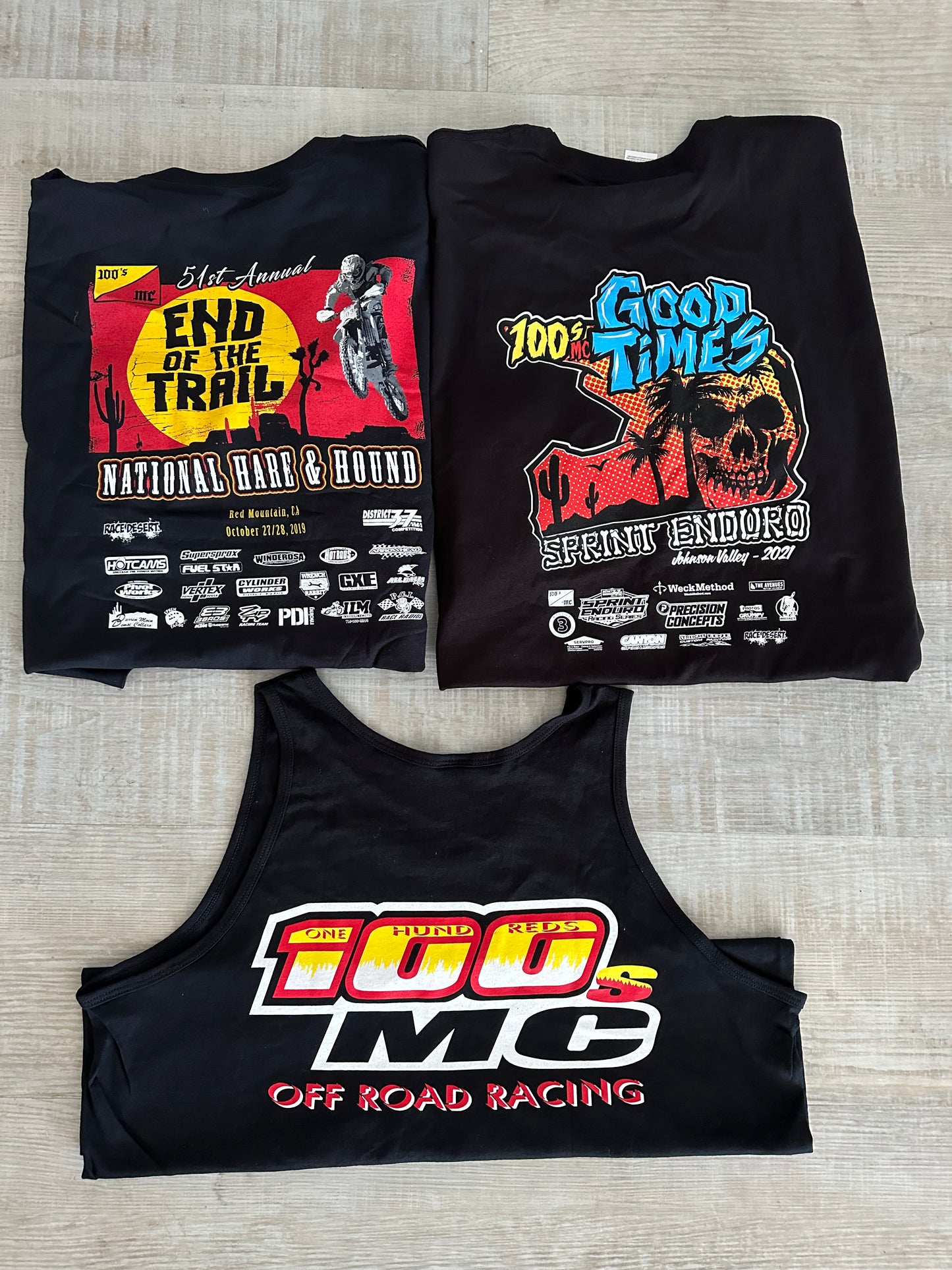Adult XL - 3 Pack - 100's Club Apparel & Event Shirts