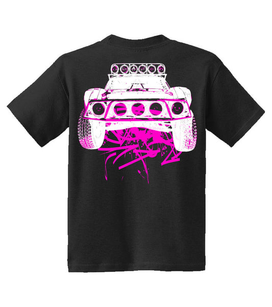 Kids Dirty Beast T-Shirt - Black w/ Pink