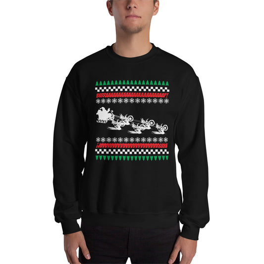 Santa Brap Christmas Sweater - Black