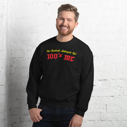 100'S MC Official Club Rocker Crew Neck Sweatshirt - Black